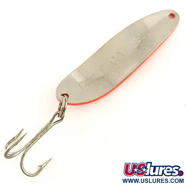 Dardevle Cop-E-Cat 7300 UV Cuillère, Rouge/Noir/Nickel, 10g, UV, #6436