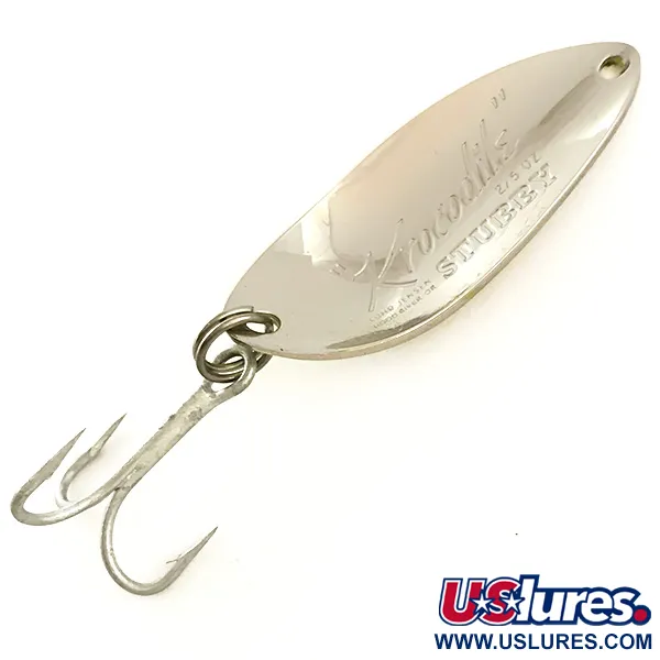 Luhr Jensen Krocodile Stubby UV Cuillère, Nickel/Jaune UV, 14g, #6437