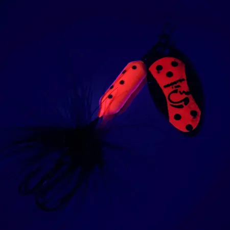Yakima Bait Original Rooster Tail Cuillère, Or/Rouge/Noir UV, #6449