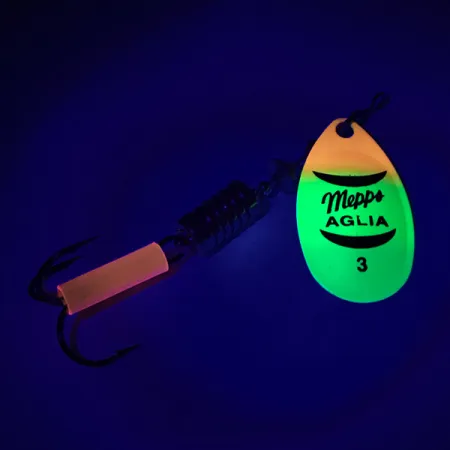Mepps Aglia 3 Fluo UV Cuillère, Fluo Tiger, 7g, UV-réactif, #6456