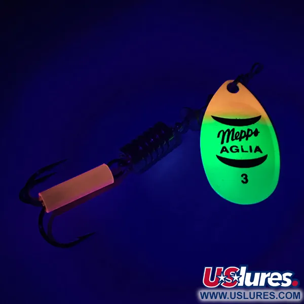Mepps Aglia 3 Fluo UV Cuillère, Fluo Tiger, 7g, UV-réactif, #6456