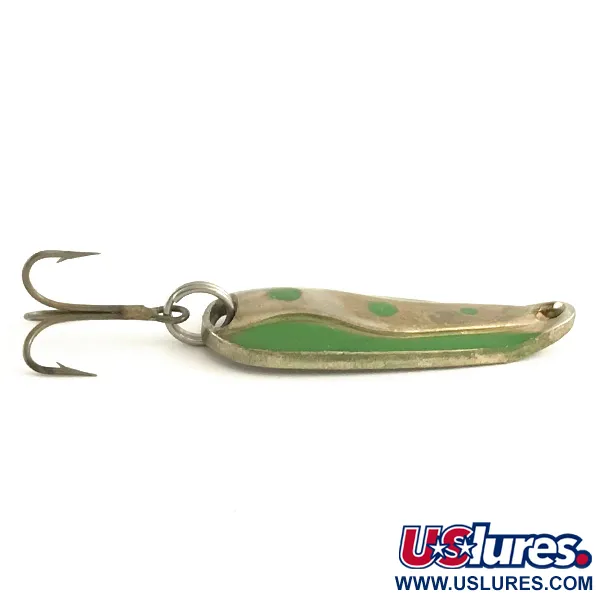 Cuillère Luhr Jensen Hot Shot W, Nickel/Vert/Or, 7g, #6466