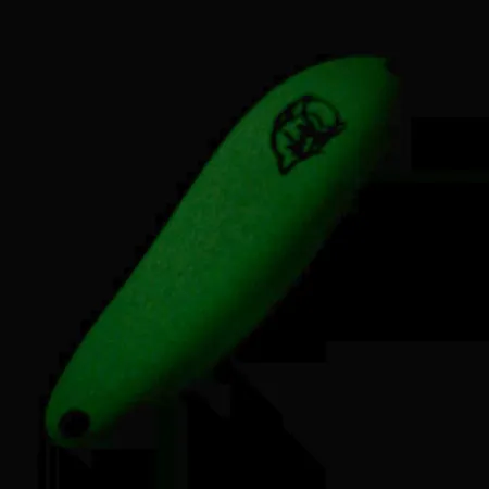 Dardevle Cop-E-Cat 7300 Glow Cuillère, Blanc/Vert, 10g, UV Glow, #6467
