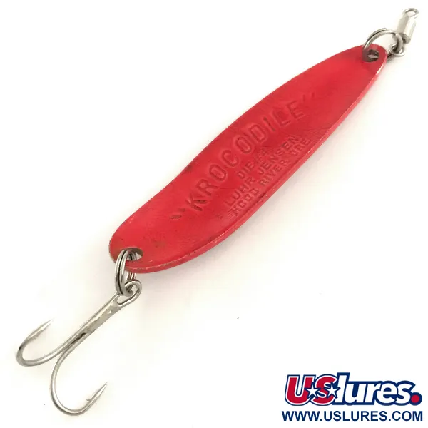 Luhr Jensen Krocodile Die #4 Cuillère, Rouge / Hologramme, 14g, #6468