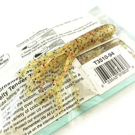 Bass Pro Shops Salty Tender Tubes Leurre souple, Brun, 9cm, sel, #6486