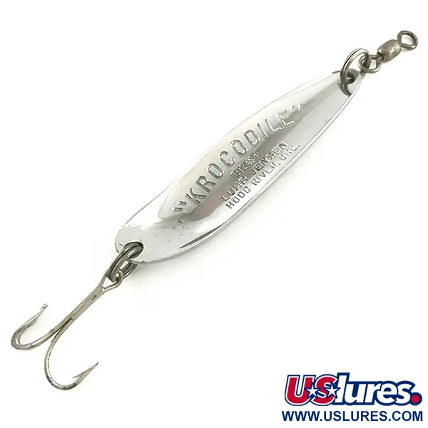 Luhr Jensen Krocodile Die #4 Cuillère, Nickel/Vert, 14g, Lancer, #6490