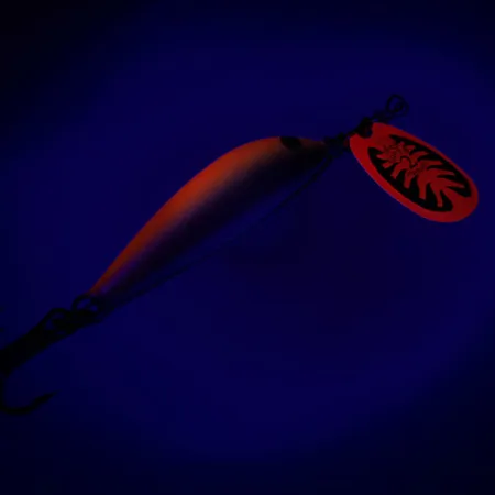 Blue Fox Vibrax Minnow Spin 2 Cuillère, Orange/Or, 7g, Finlande, #6517