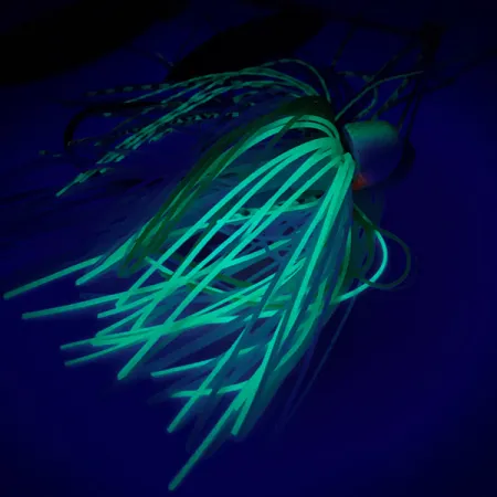 Strike King KVD Spinnerbait, Jaune/Blanc/Gris, 18g, Jupe Glow, #6531