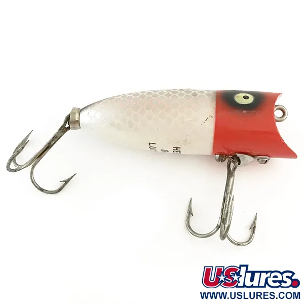 Heddon Baby Lucky 13 Leurre de Surface, Rouge/Blanc/Argent, 9g, #6550
