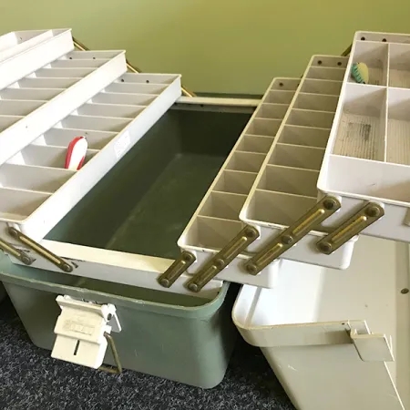 Boîte Plano 8600 Vintage, Blanc/Gris, 6 Plateaux, #6574