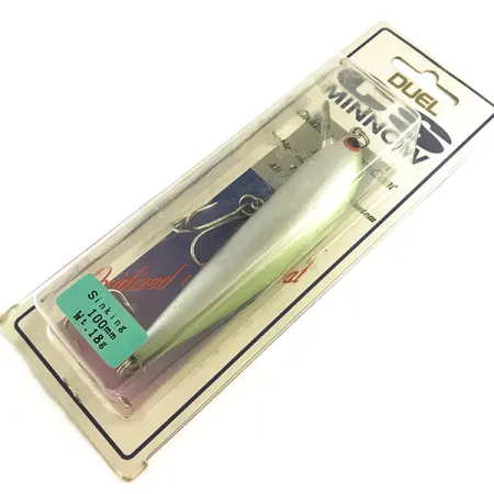 Yo-Zuri Duel CS Minnow Coulant, Argent / Vert, 18g, Bruitage, #6589