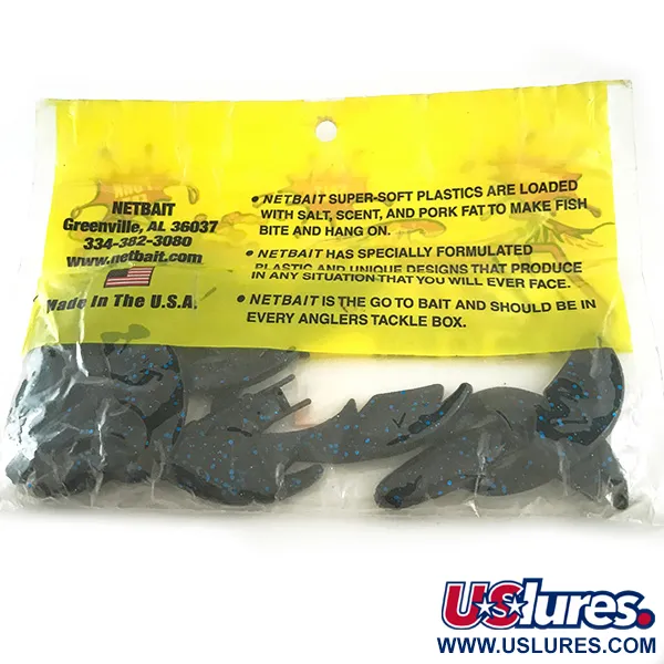 NetBait Paca Chunk leurre souple, Black Blue Flk, 7.5cm, jig, #6594