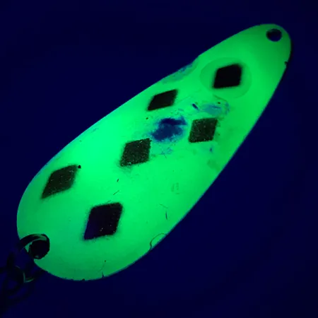 Blue Fox Aqua Spoon Cuillère, Five of Diamond, 14g, Glow, #6612