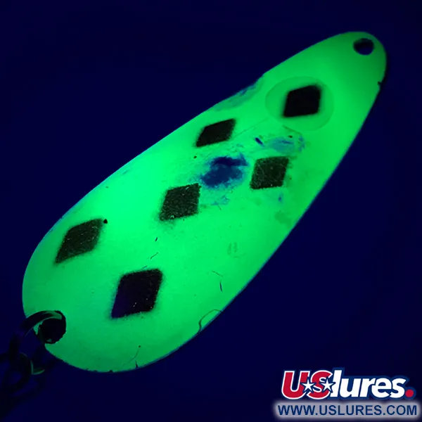 Blue Fox Aqua Spoon Cuillère, Five of Diamond, 14g, Glow, #6612