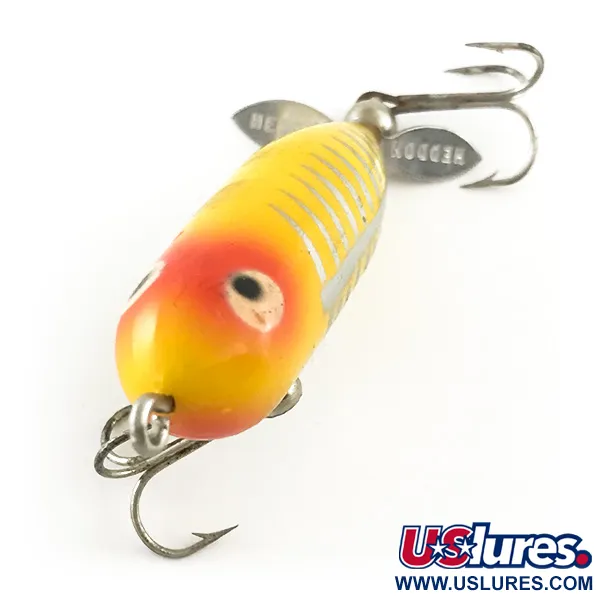 Heddon Tiny Torpedo Leurre Surface, Jaune, 7g, Hélice Arrière, #6616