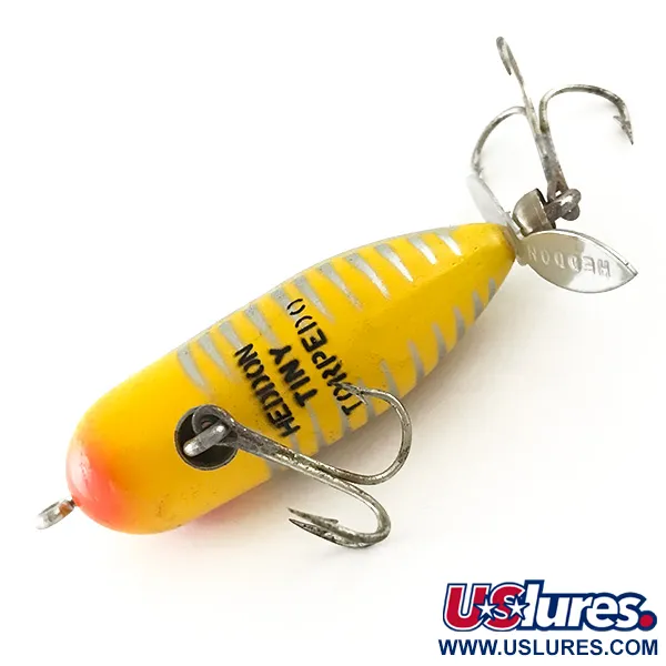 Heddon Tiny Torpedo Leurre Surface, Jaune, 7g, Hélice Arrière, #6616
