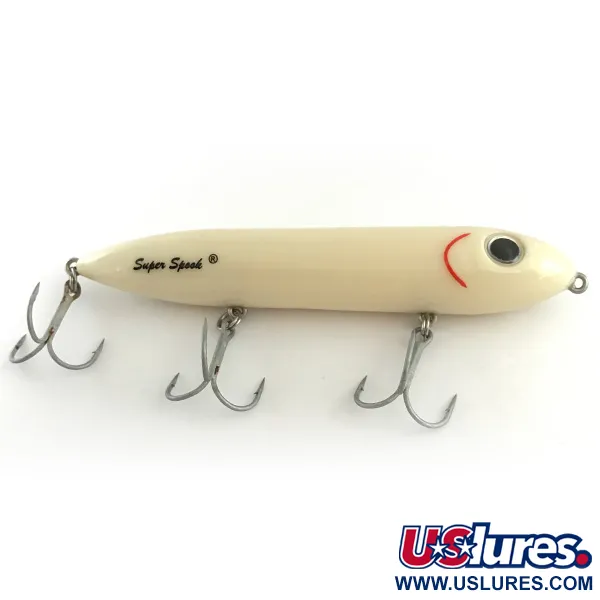 Heddon Super Spook Leurre de Surface, Blanc, 25g, 3 Triples, #6618