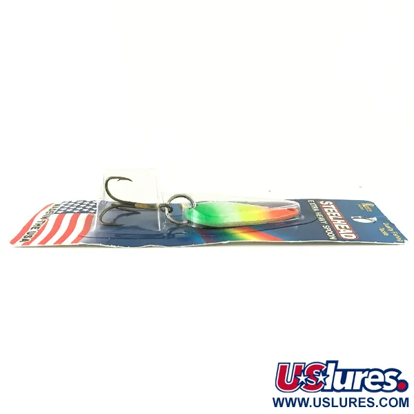 Rainbow Plastics Steelhead UV Cuillère, Vert/Jaune Fluo, 14g, #6632