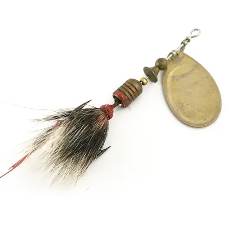 Mepps Aglia 2 dressed 1960s Cuiller, Laiton, 4,7g, Plume, #6640