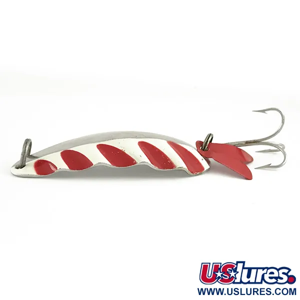 AL&W Half Wave Cuillère, Nickel/Rouge/Blanc, 19g, Bord festonné, #6652