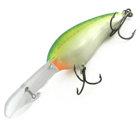 Norman DD 22 Crankbait, Jaune/Blanc/Bleu clair, 28g, Profond, #6665