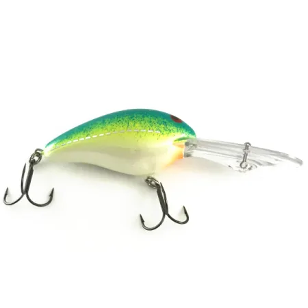Norman DD 22 Crankbait, Jaune/Blanc/Bleu clair, 28g, Profond, #6665