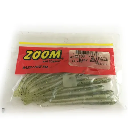 Zoom Meathead leurre souple (19pcs), Baby Bass, 10cm, finesse, #6667