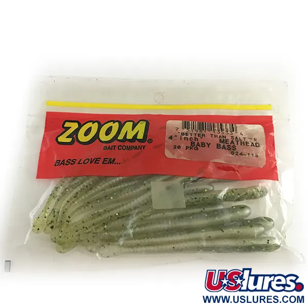 Zoom Meathead leurre souple (19pcs), Baby Bass, 10cm, finesse, #6667
