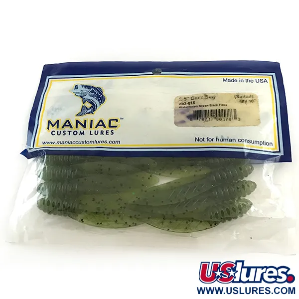 Maniac Custom Lures Maniac Cut'r Bug leurre souple, Green Pumpkin, 6cm, #6668