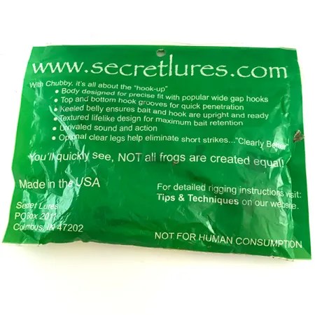 Secret Lures Chubby Frog Grenouille, Mean Green, Effet Bruiteur, #6670