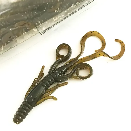 Berkley PowerBait Bungee Hawg leurre souple, Green Pumpkin, 7cm, #6671