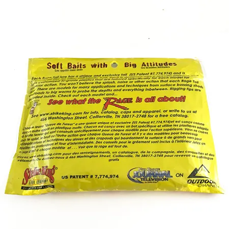 Strike King Rage Tail Rage Craw Leurre Souple, Watermelon Meat, 9cm, #6673