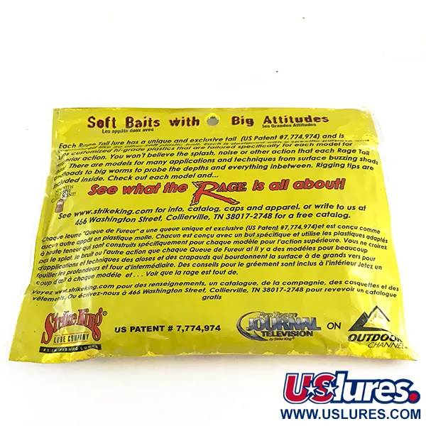 Strike King Rage Tail Rage Craw Leurre Souple, Watermelon Meat, 9cm, #6673