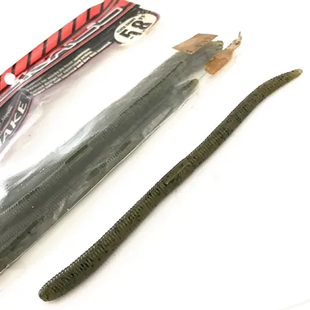 Jackall Flick Shake Worm leurre souple, Green Pumpkin Pepper, #6679