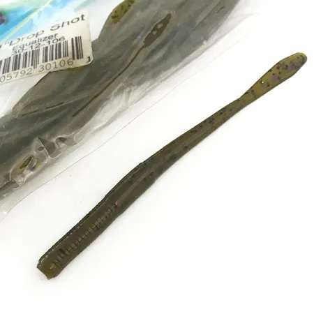 Open Water Drop Shot Leurre souple, Olive, 10,2cm, Finesse, #6680