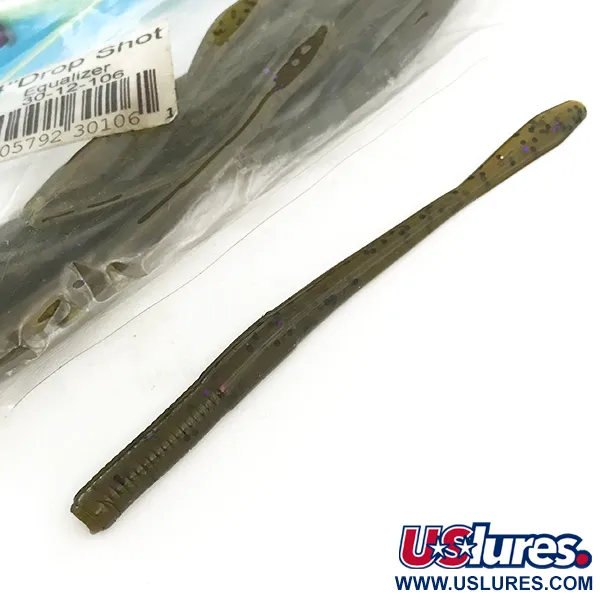 Open Water Drop Shot Leurre souple, Olive, 10,2cm, Finesse, #6680