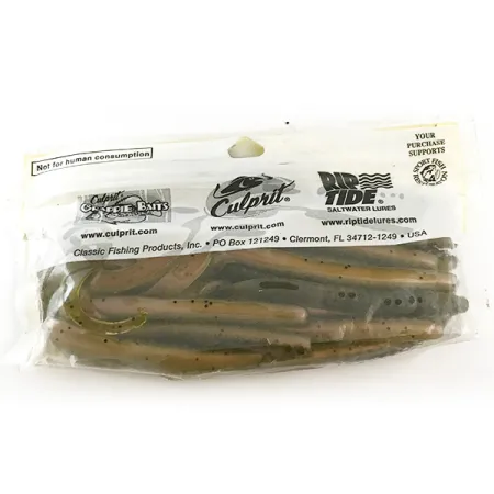 Culprit Original Worm Leurre Souple, Green Pumpkin Red, 14cm, #6682