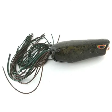SPRO Dean Rojas Bronzeye Frog Popper, Noir, 14g, Corps Creux, #6710