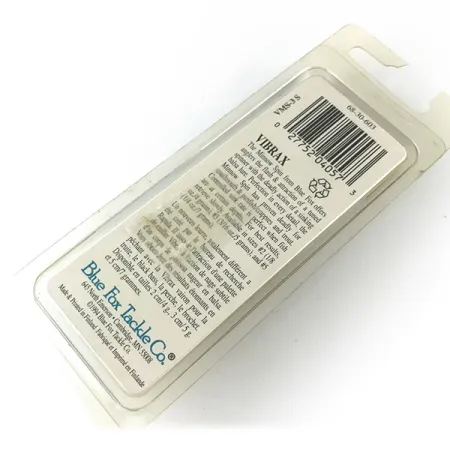 Blue Fox Vibrax Minnow Spin 1 Cuiller, Argent, 5g, Ère Finlande, #6717