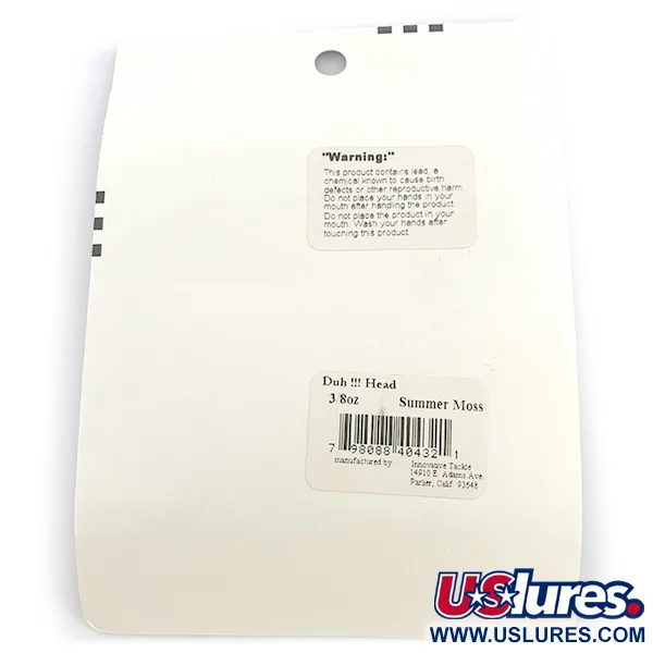 Duh!!! Head Kit Têtes Plombées Offset, Olive / Rouge, 11g, Texan, #6722