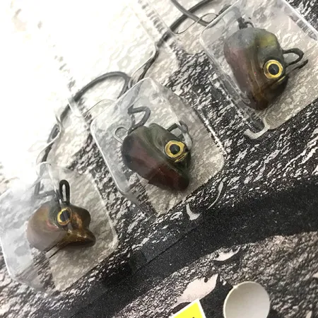 Duh!!! Head Kit Têtes Plombées Offset, Olive / Rouge, 11g, Texan, #6722