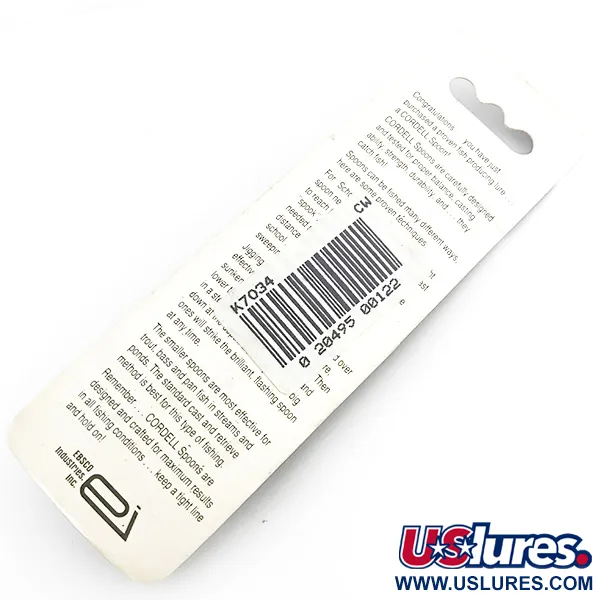 Cotton Cordell CC Spoon Cuillère, Argent, 21g, Jigging Vertical, #6725