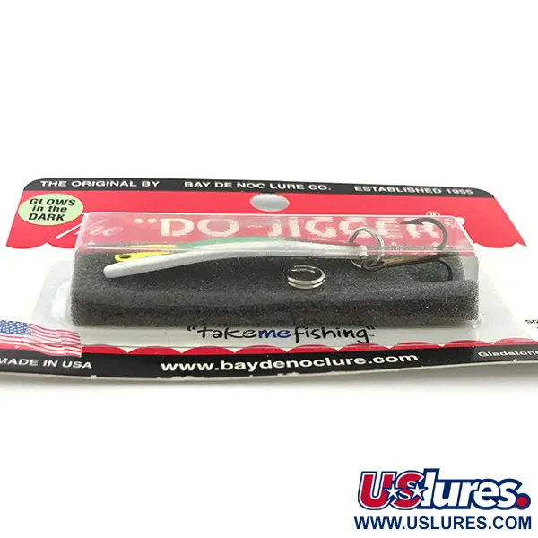 Bay de Noc Do-Jigger 1 Cuillère, White/Green Glow, 5g, Phospho, #6736