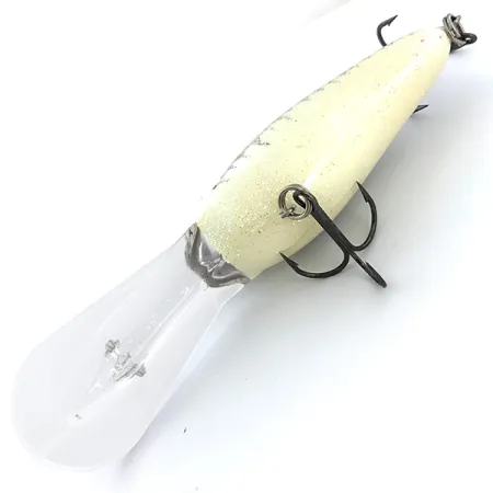 Norman DD22 Crankbait, Blanc/Noir/Paillettes Arc-en-ciel, 28g, #6742