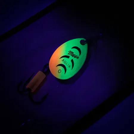 Cuiller Mepps Aglia 0, Fire Tiger, 2,5g, Finition UV, #6744