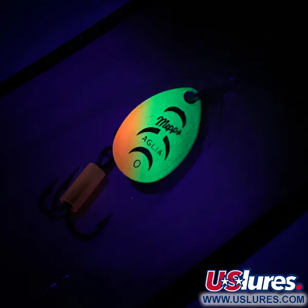 Cuiller Mepps Aglia 0, Fire Tiger, 2,5g, Finition UV, #6744