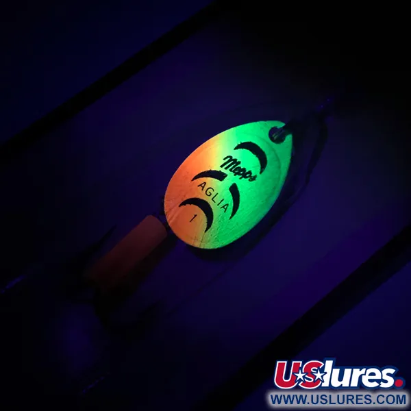 Mepps Aglia 1 Cuillère, Fire Tiger, 3.5g, UV actif, #6745