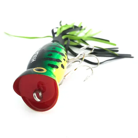 Fred Arbogast Hula Popper Leurre de surface, Fire Tiger, 10g, #6760
