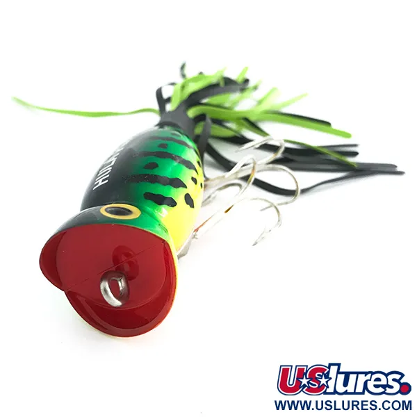 Fred Arbogast Hula Popper Leurre de surface, Fire Tiger, 10g, #6760