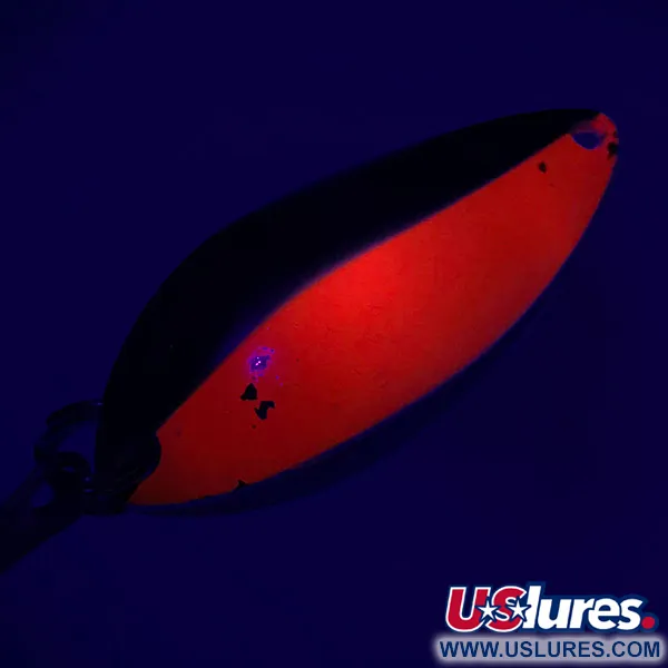 Luhr Jensen Krocodile Stubby UV Cuillère, Nickel / Rouge, 14g, UV, #6768